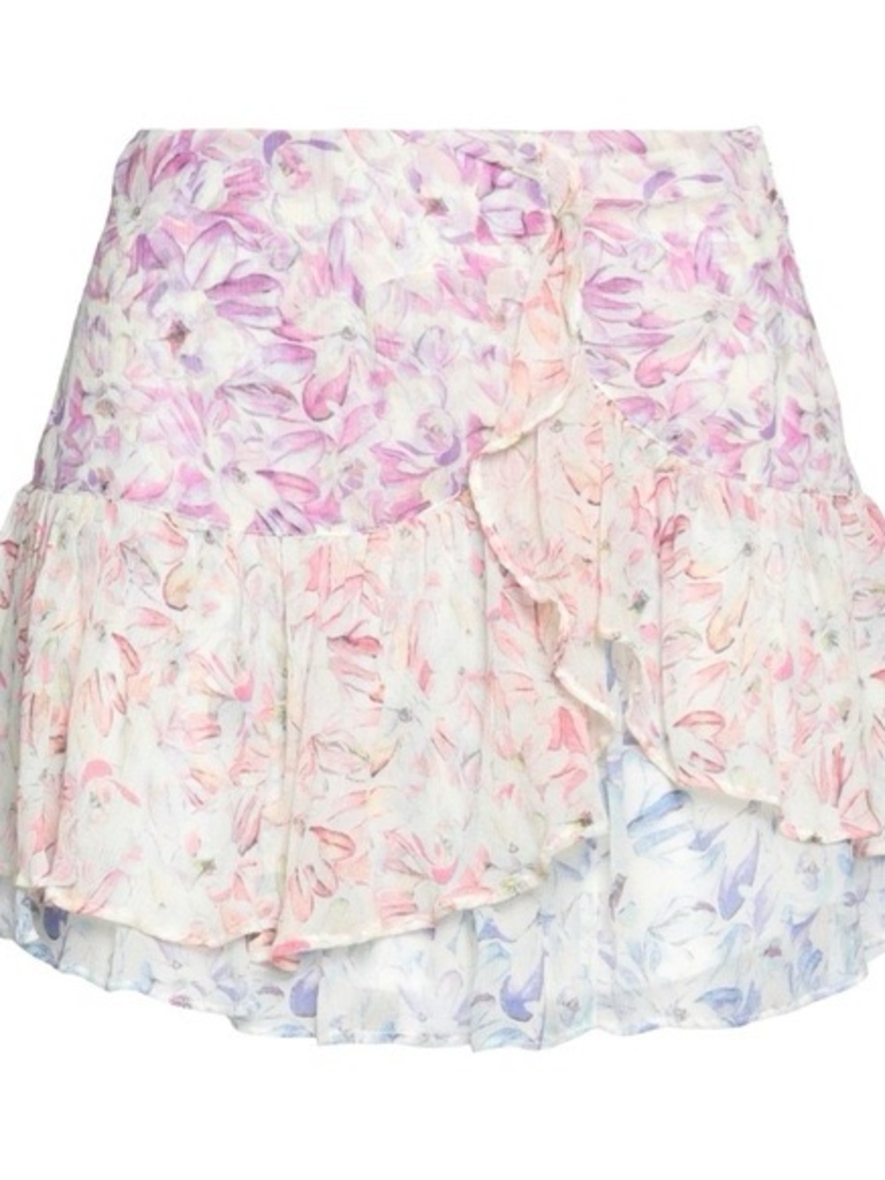 Floral Tiered Ruffle Mini Skirt